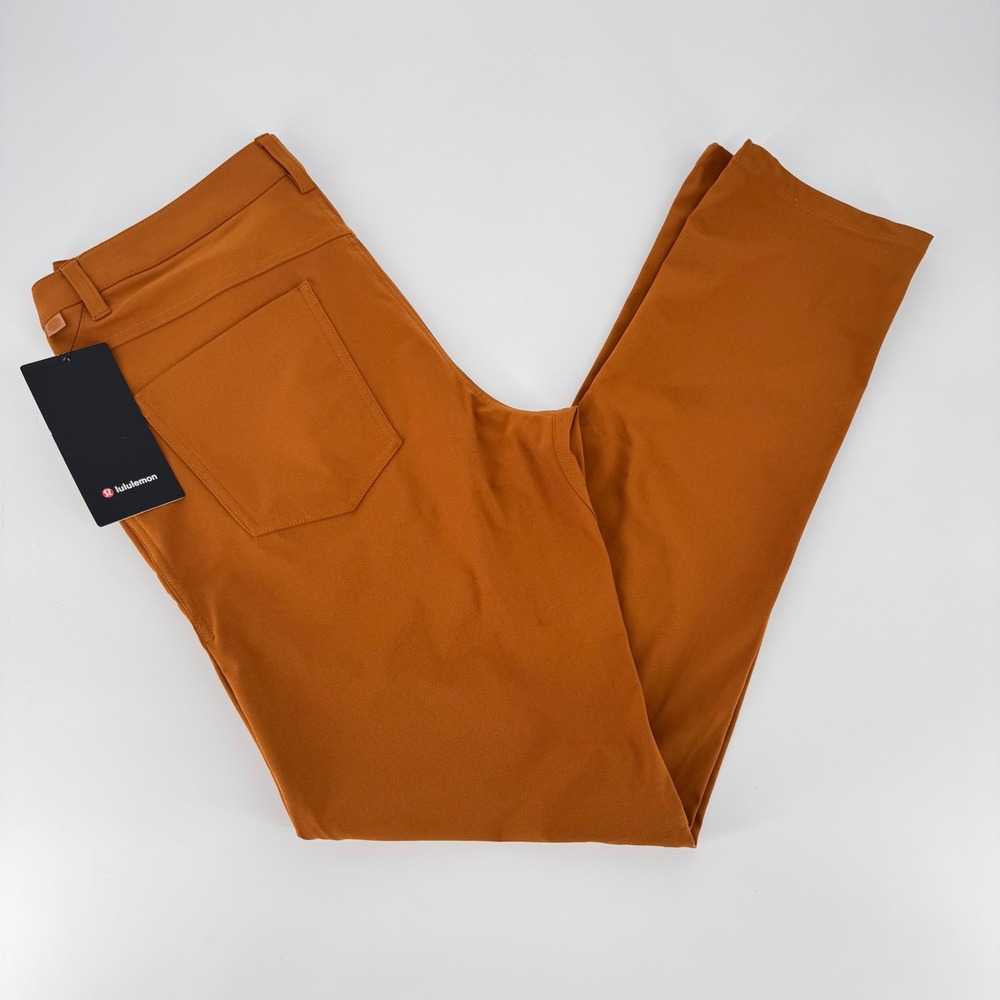 Lululemon ABC Pant Classic 33x34 Warpstreme Burnt Orange LM5ADFS BTTB Mens NEW